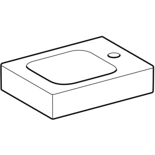 Geberit Vertriebs - Handwaschbecken ICON 124736 380x280mm weiß HL rechts
