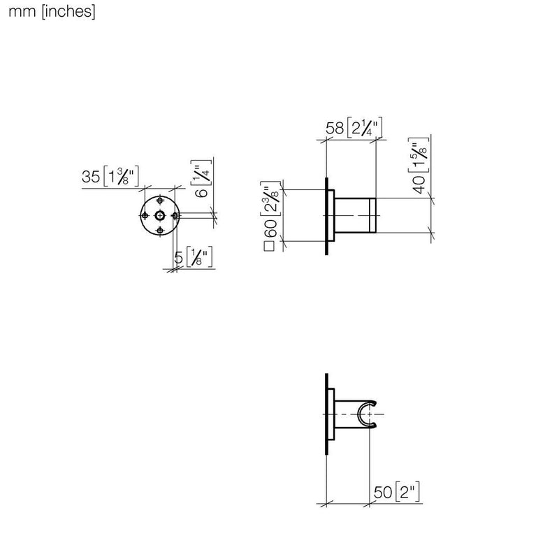 Dornbracht - Brausehalter SYMETRICS 28050980-00 138x88x90 chrom
