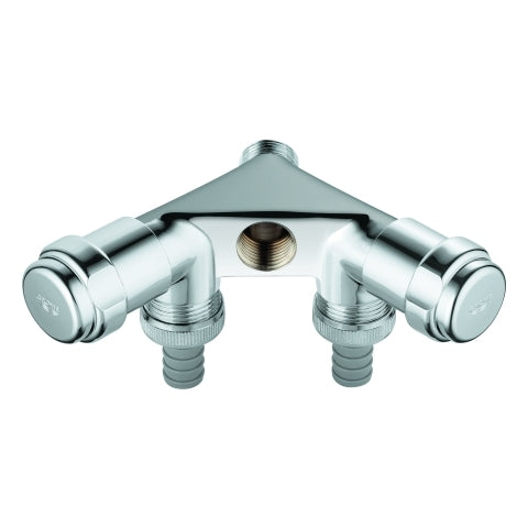 Grohe - WAS-Doppelventil Einfach 41020 Design-Gr. DN15 m. RV chrom
