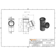 Gebr. Ostendorf - HTsafeEA Abzweig DN 75x75 67 Grad