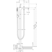 Hansgrohe - Fertigset Wannen EHM UP AXOR CITTERIO 39451000 chrom für Montage auf Boden
