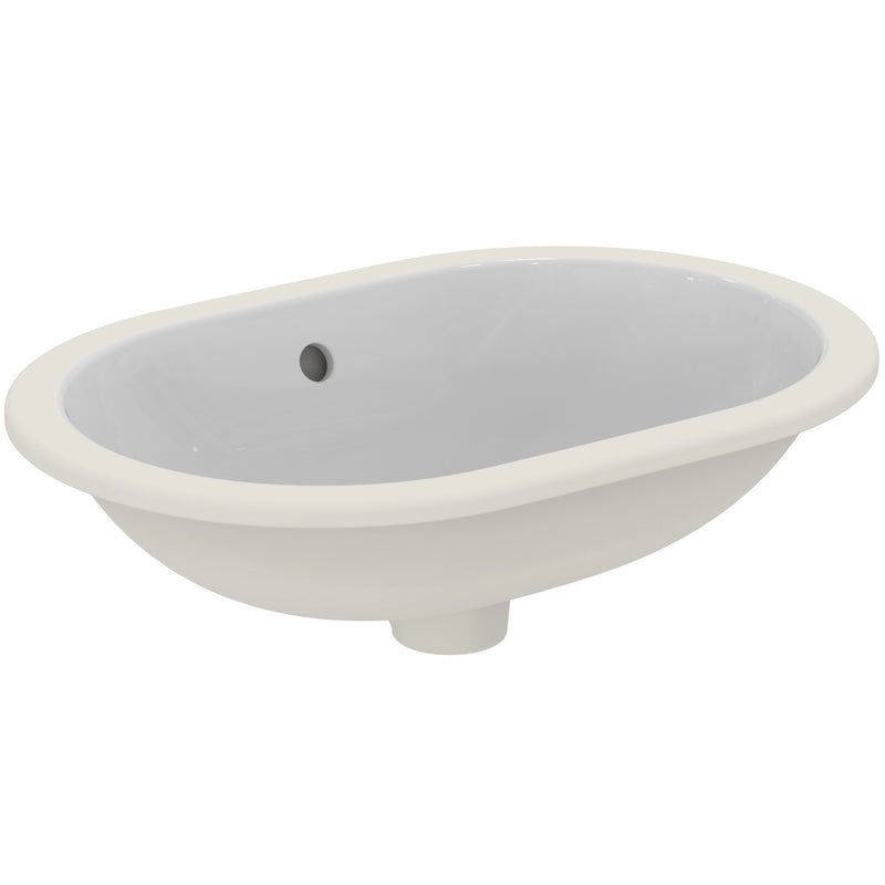 Ideal Standard - Unterbauwaschtisch CONNECT, oval, o.Hl., m.Ül., 550x380x175mm, Weiß