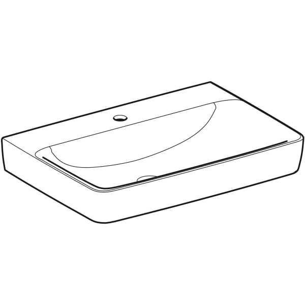Geberit Vertriebs - RENOVA Plan Waschtisch, 70x48cm m. Hl., o. Ül., weiß, KeraTect, NEU