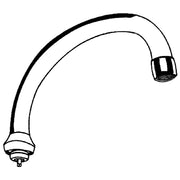 Grohe - Rohrauslauf Ausladung 140mm 13076 schwenkbar m. Anschlag chrom