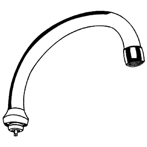 Grohe - Rohrauslauf Ausladung 140mm 13076 schwenkbar m. Anschlag chrom