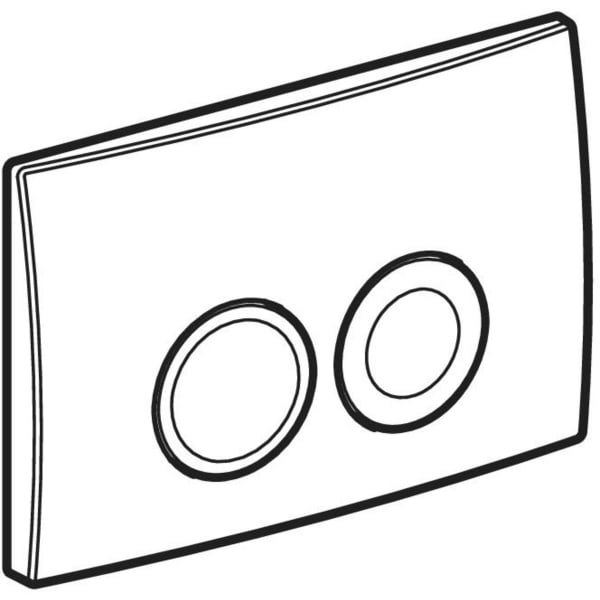 Geberit Vertriebs - BetPl. Delta25, für 2-Mengen-Spülung weiß-alpin