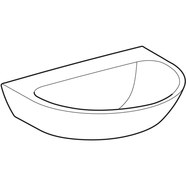 Geberit Vertriebs - Waschtisch RENOVA 65x50cm, o. Hl., o. Ül., weiß KeraTect