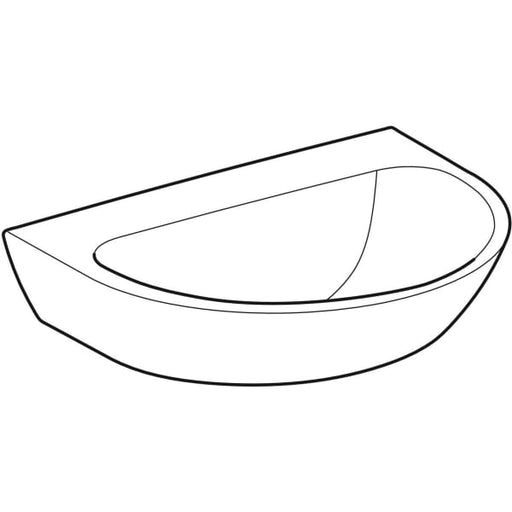 Geberit Vertriebs - Waschtisch RENOVA 65x50cm, o. Hl., o. Ül., weiß KeraTect