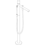 Hansgrohe - Wannenmischer AXOR Uno Fertigset Zerogriff zur Bodenmontage BN