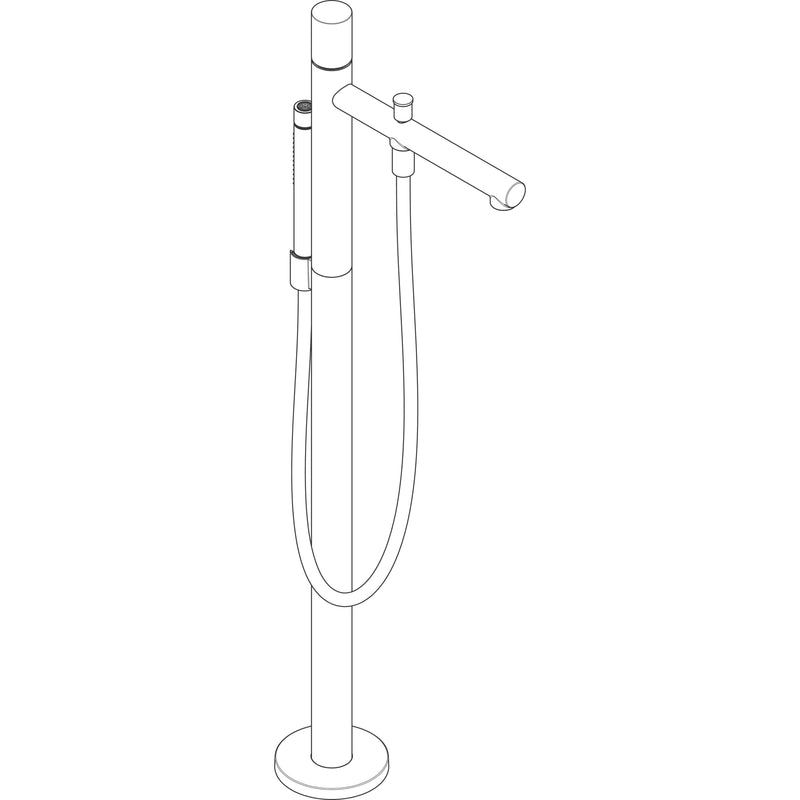 Hansgrohe - Wannenmischer AXOR Uno Fertigset Zerogriff zur Bodenmontage BN