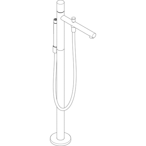 Hansgrohe - Wannenmischer AXOR Uno Fertigset Zerogriff zur Bodenmontage BN