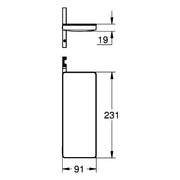 Grohe - Ablage Rainshower Aqua 101677 für RSH Aqua Pure DS schwarz/chrom