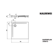 Franz Kaldewei - DW SUPERPLAN mit Wannenträger Mod.1858-2, 1000 x 1000, alpwe,m. WT