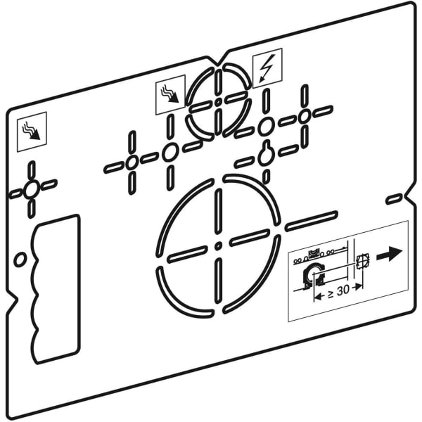 Geberit Vertriebs - Bohrschablone für Wand-WC und AquaClean