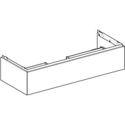 Geberit Vertriebs - ONE Unterschrank für WT/-Platte 1 Schubl., 118.4x26,6x47cm,Nussb.hickory