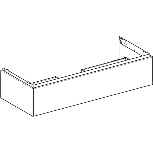 Geberit Vertriebs - ONE Unterschrank für WT/-Platte 1 Schubl., 118.4x26,6x47cm,Nussb.hickory