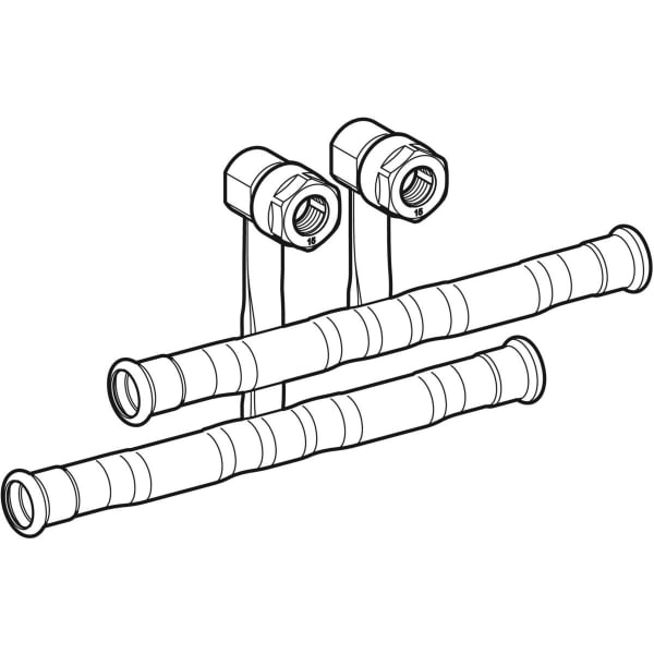 Geberit Vertriebs - Anschluss-T-Stück MAPRESS Kupfer Set f. Vorl./Rückl. Anschlussverschr. d18-15