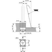 Ideal Standard - UP-Bausatz 1, für freistehende Wannenarmatur