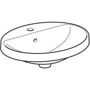 Geberit Vertriebs - Einbau-WT VARIFORM, oval, 500x450mm mit Hahnloch, m. Ül., weiß, KeraTect