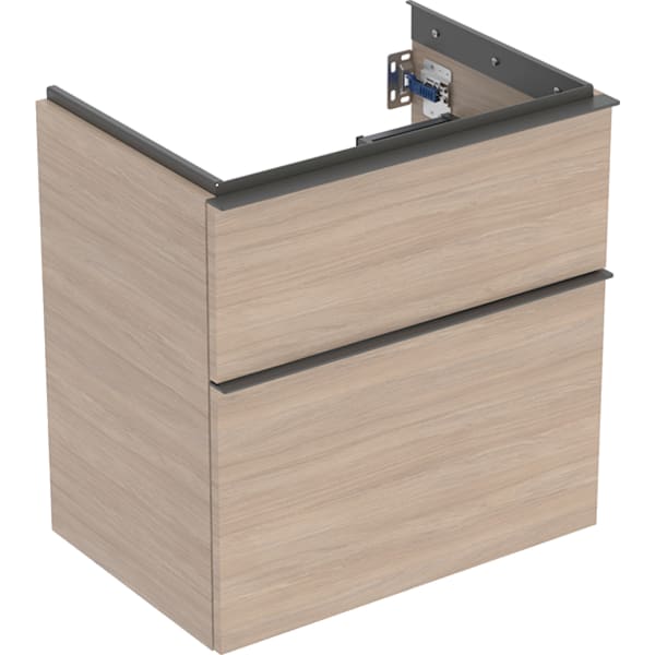 Geberit Vertriebs - iCon Unterschrank f. WT, verk. Ausld. 59,2x61,5x41,6cm, Eiche natur/Gr. Lava