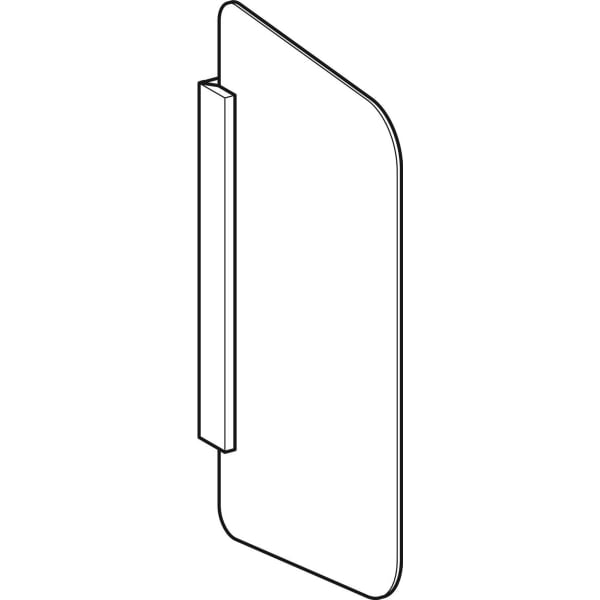 Geberit Vertriebs - Urinaltrennwand, Halter: schwarzmatt Glas: anthrazit / satiniert