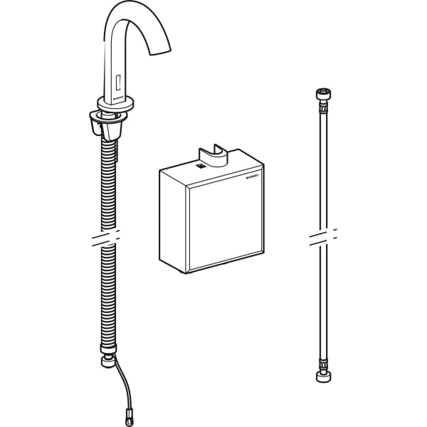 Geberit Vertriebs - Piave WT-Arm., Standmont., Generator mit AP-Funkt.Box, o.Misch., edst.gebü