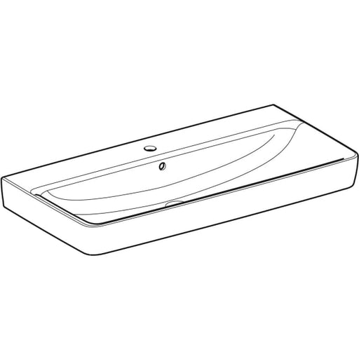 Geberit Vertriebs - RENOVA Plan Aufsatz-WT 100x48cm mit Hahnloch, mit Überlauf, weiß, NEU