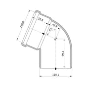 Wavin - Bogen AS+ DN 100 67 Grad