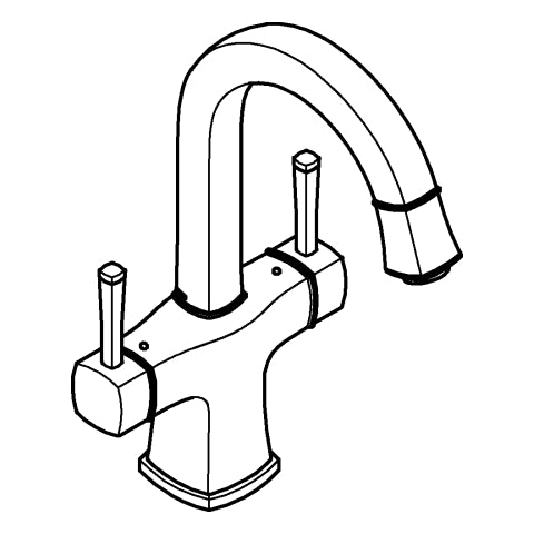 Grohe - 2-Griff-WT-Batterie Grandera 20666 schwenkbarer Auslauf chrom
