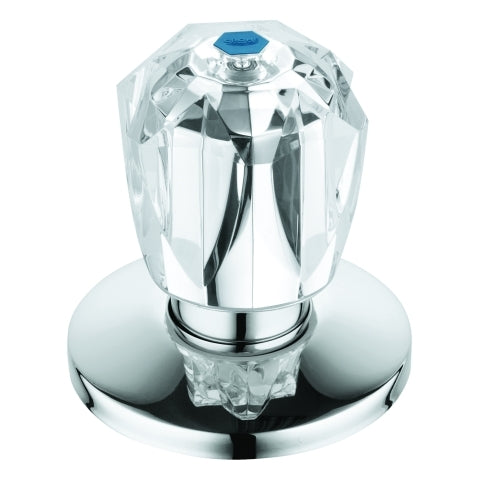 Grohe - Oberteil 3/4 für UP-Ventil 11544 Brillant Griff Markierung blau chrom