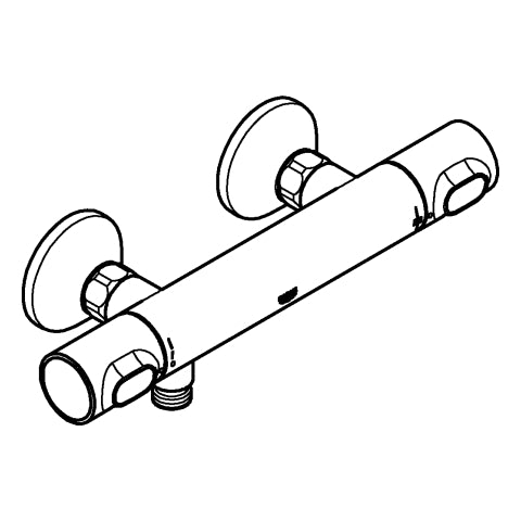 Grohe - THM-Brausebatterie Grohtherm 500 34793 Wandmontage matte black