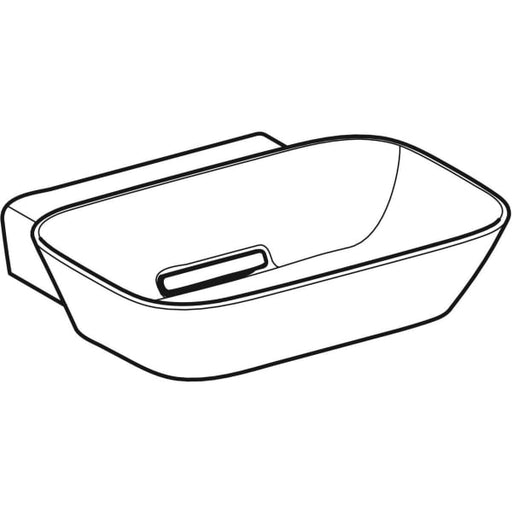 Geberit Vertriebs - ONE AS-WT, Schalenform, 50x42,5 cm o. Hl., o. Ül., weiß matt/weiß glzd