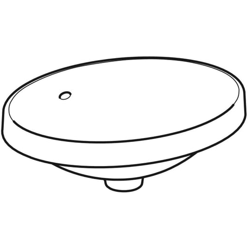 Geberit Vertriebs - Einbau-WT VARIFORM, oval, 500x400mm ohne Hahnloch, mit Überlauf, weiß