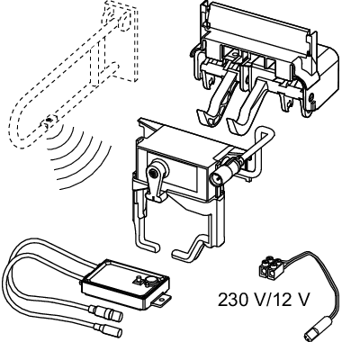 TECE SE - TECEplanus WC-Fernauslösung, Funk 230/12 Volt Netz, # 9.240.355
