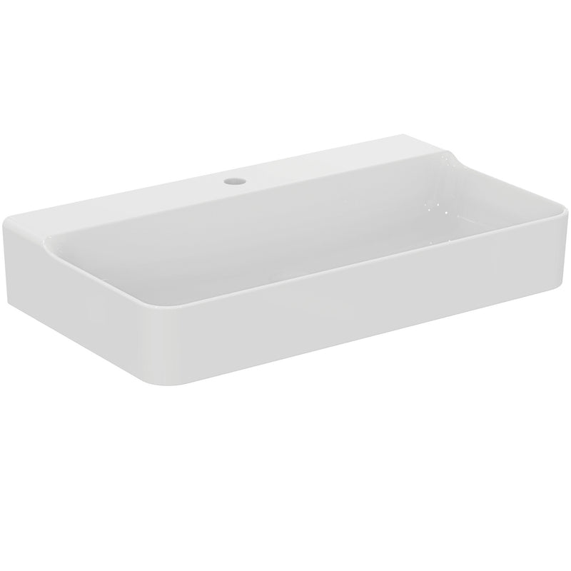 Ideal Standard - Waschtisch CONCA, 1 Hl., o.Ül., 800x450x145mm, geschliffen, Weiß