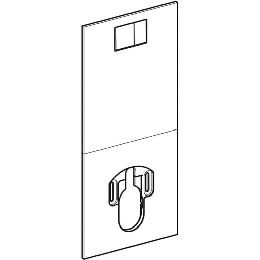 Geberit Vertriebs - Designplatte für AquaClean WC-Komplettanlage, Sela/Mera weiß-alpin