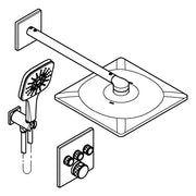 Grohe - UP-Duschsystem Grohtherm SC 103998 eckig 3 ASV für Duschrahmen Duo chrom