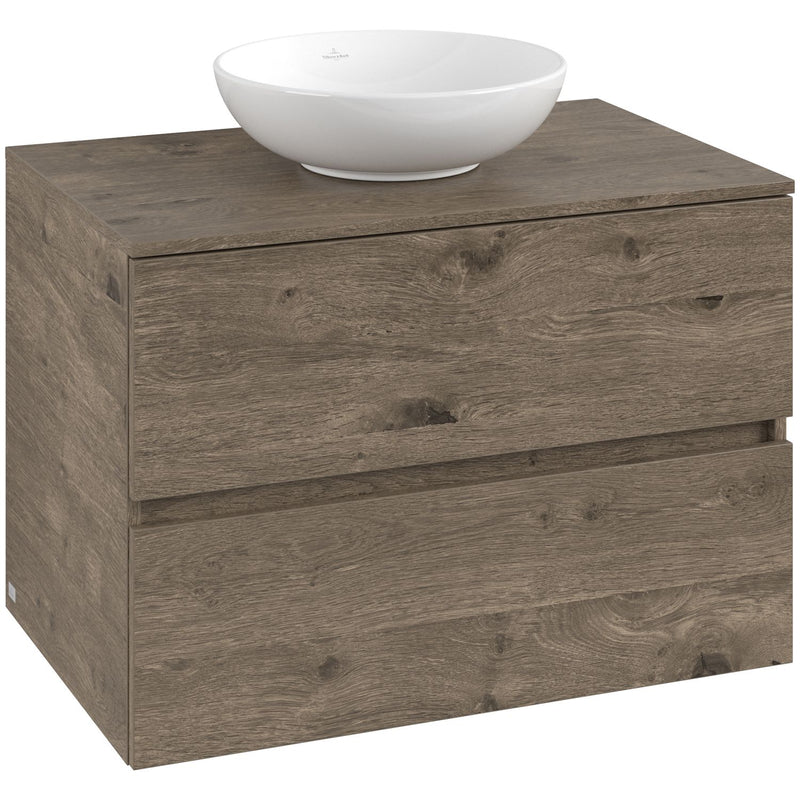 VILLEROY & BOCH - Konsolen-Unterschrank 800mm f AWT 2 Ausz 1 Auss oLB C516H0 PJ Oak Nebraska