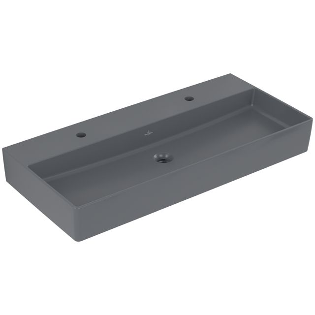 VILLEROY & BOCH - WT Memento 2.0 1000x470mm re-eckig 2HL. o. ÜL. geschliffen Graphite cplus