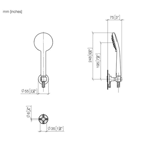 Dornbracht - Schlauchbrausegarnitur META 27805625 schwarz matt