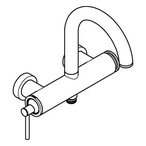Grohe - Einhand-Wannenbatterie Atrio 24367 Wandmontage warm sunset
