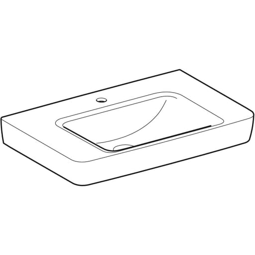 Geberit Vertriebs - RENOVA Plan WT mit Ablagefl., 75x48cm m. Hl., o. Ül., weiß, NEU