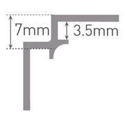 Ocean Interiors - smoothPANEL Inneneckprofil, Typ J 2800mm silber matt (satin)