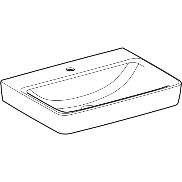Geberit Vertriebs - RENOVA Plan Waschtisch, 65x48cm m. Hl., o. Ül., weiß, KeraTect, NEU