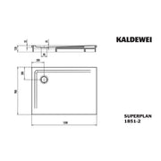 Franz Kaldewei - DW SUPERPLAN mit Wannenträger Mod.1851-2, 900 x 1200, alpinweiß,m. WT