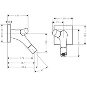 Hansgrohe - 2-Griff Waschtischarmatur UP AXOR Starck Organic F-Set chrom