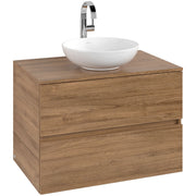 VILLEROY & BOCH - Konsolen-Unterschrank 800mm f AWT 2 Ausz 1 Aussch mLB C516H1 RH Oak Kansas