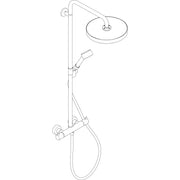 Hansgrohe - Showerpipe AXOR One mit Thermostat, Kopfbrause 280 1jet chrom