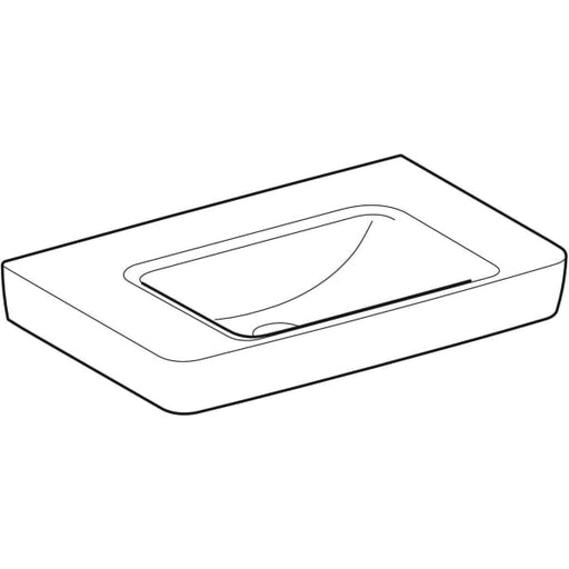 Geberit Vertriebs - RENOVA Plan WT mit Ablagefl., 75x48cm o. Hl., o. Ül., weiß, KeraTect, NEU