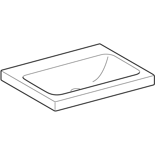 Geberit Vertriebs - iCon Light Waschtisch 60x48cm ohne Hahnloch, ohne Ül., weiß, KeraTect